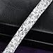 Mytys Fashion Mesh Bracelet Crystals Fishnet Bracelets Silver Bangle for Women