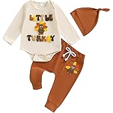 Ayalinggo Thanksgiving Baby Boy Outfit My First Thanksgiving Little Turkey Romper Shirt Onesie Pants Newborn Clothes