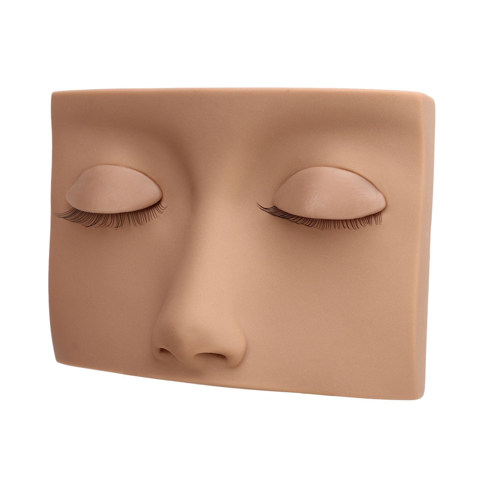 Eyelash Extension Mannequin, 3 Pairs Reusable Eyelash Dummy Eyelid for Salon (Light Brown)