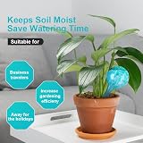 AMFUN 6 Pcs Glass Plant Watering Globes Self Watering System Colorful Hand-Blown view 5