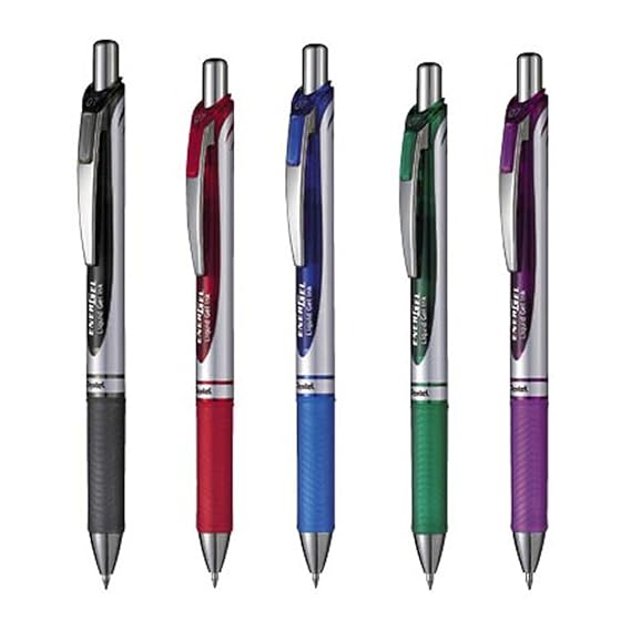 Gel-Tintenroller Liquid EnerGel BL77, 5er-Pack sort.