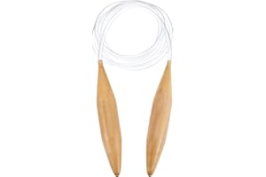 HARFINGTON US Size 50(25mm) Circular Knitting Needles 60 Inch / 152cm Round Wooden Needle for Handmade Projects DIY Knitting 