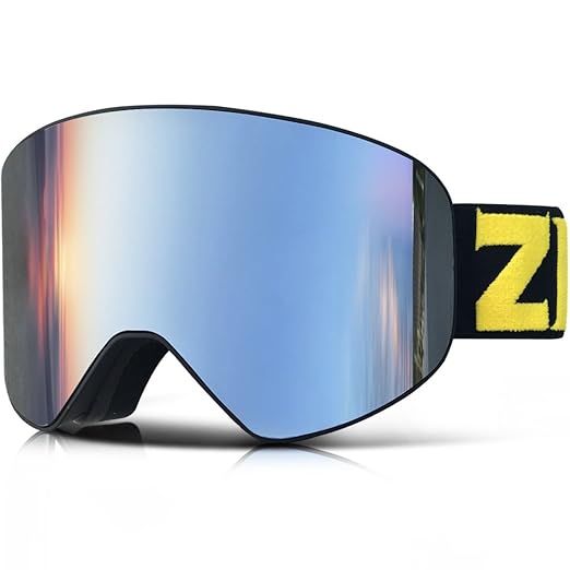 title=ZIONOR Lagopus X9 Snowboard Occhiali da Sci con Cilindrico Lente Anti Nebbia
