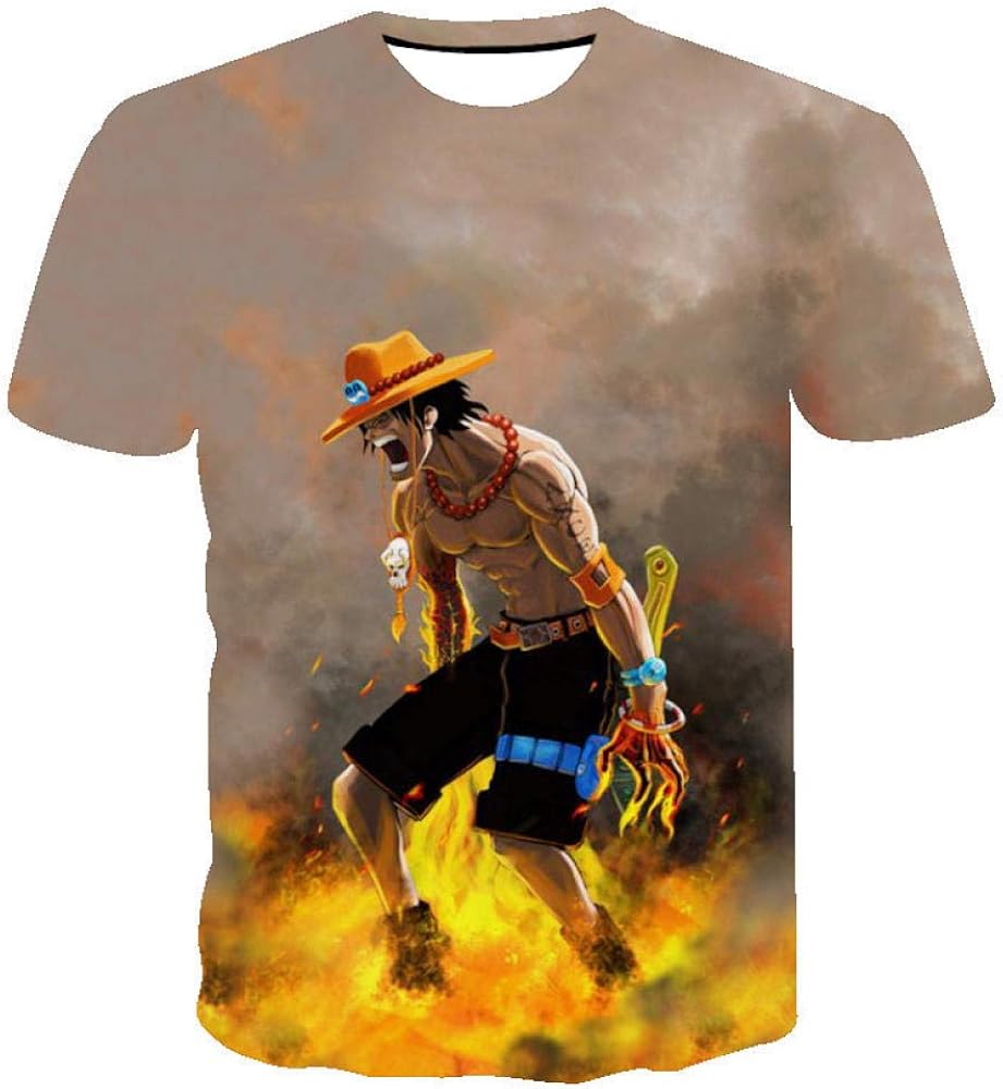 Bkckzzz Hommes One Piece TShirt Unisexe Crewneck Chemises à Manches