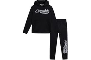 AEROPOSTALE Boys Sweatsuit - 2 Piece Athletic Pullover Hoodie Sweatshirt and Boys Jogger Pants with Pockets (Sizes 8-12)