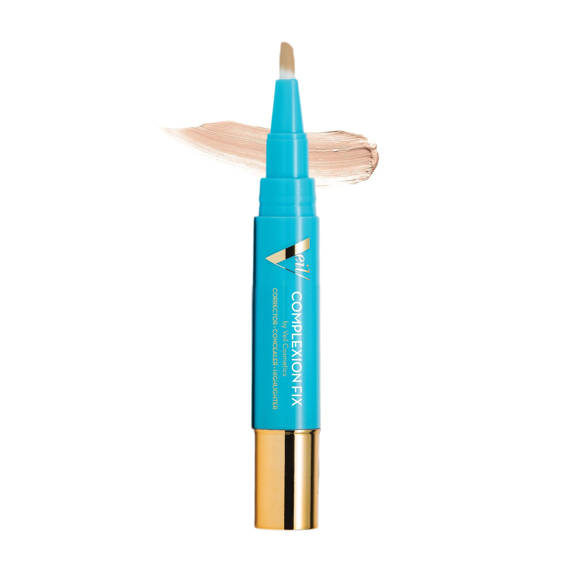 Veil Cosmetics - Complexion Fix Concealer - Liquid Concealer for Under Eye + Dark Circles - Highlight, Contour, Correct - Anti-Aging - Vegan Makeup Pen - Hydrating Lightweight (2N Light Neutral) — image 1