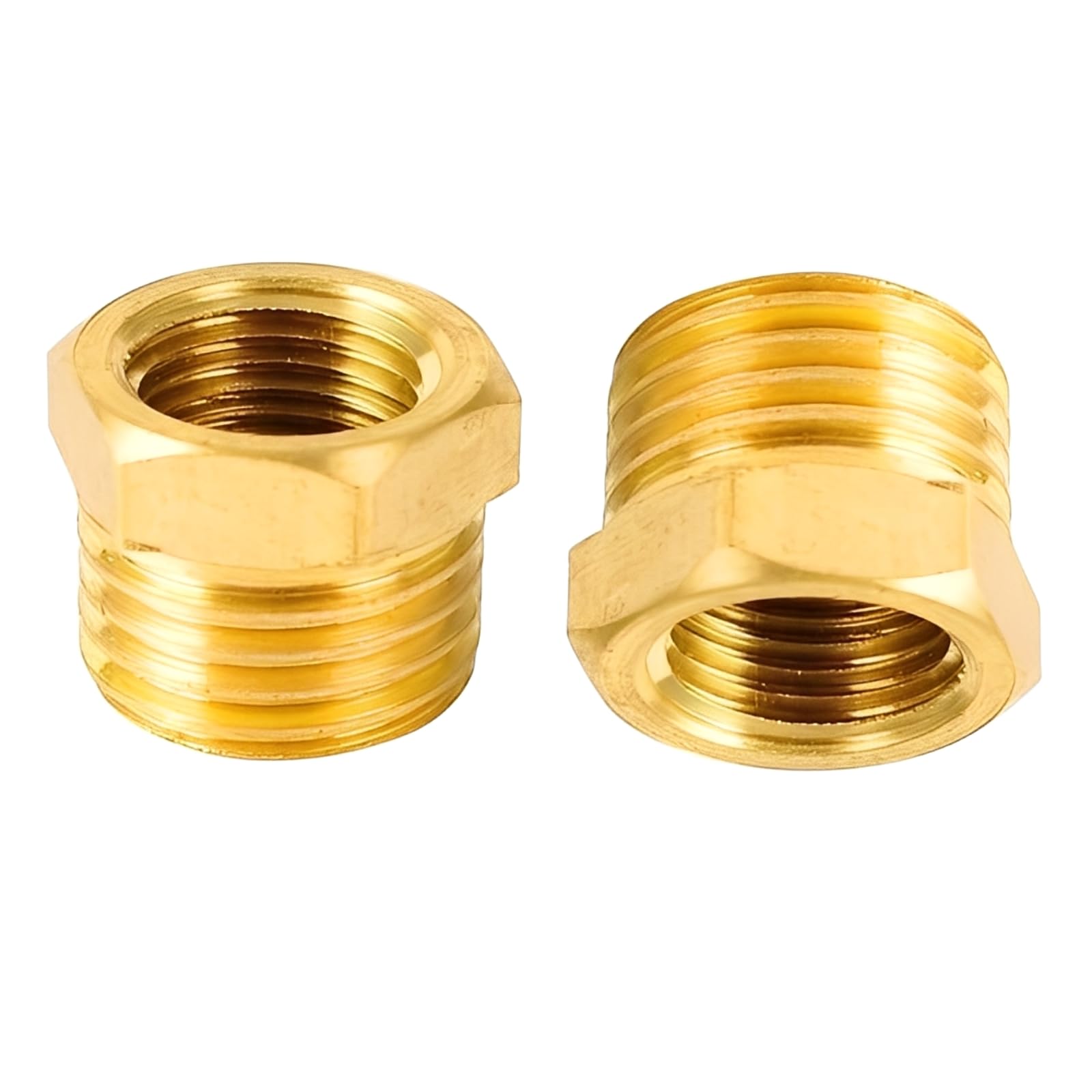 MiJunHD 2PCS Brass Reducer Connector | BSP Female Thread G 1/8 ≈ 9mm to Male Thread G 1/4 ≈ 13mm | Pipe Thread Reducing Joint Plumbing Adapter for Pipe Connection Converting