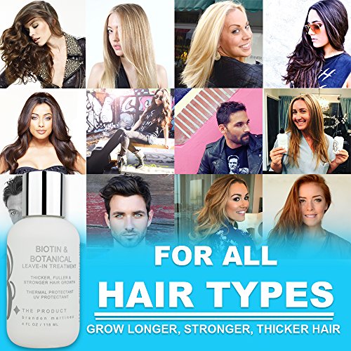 Biotin Vitamin Hair Growth Conditioning Treatment-(High Potency) Biotin Thermal Protectant, Anti Hair Loss Styling Serum For Dry & Damaged Hair-UV Protectant-B THE PRODUCT 4oz.