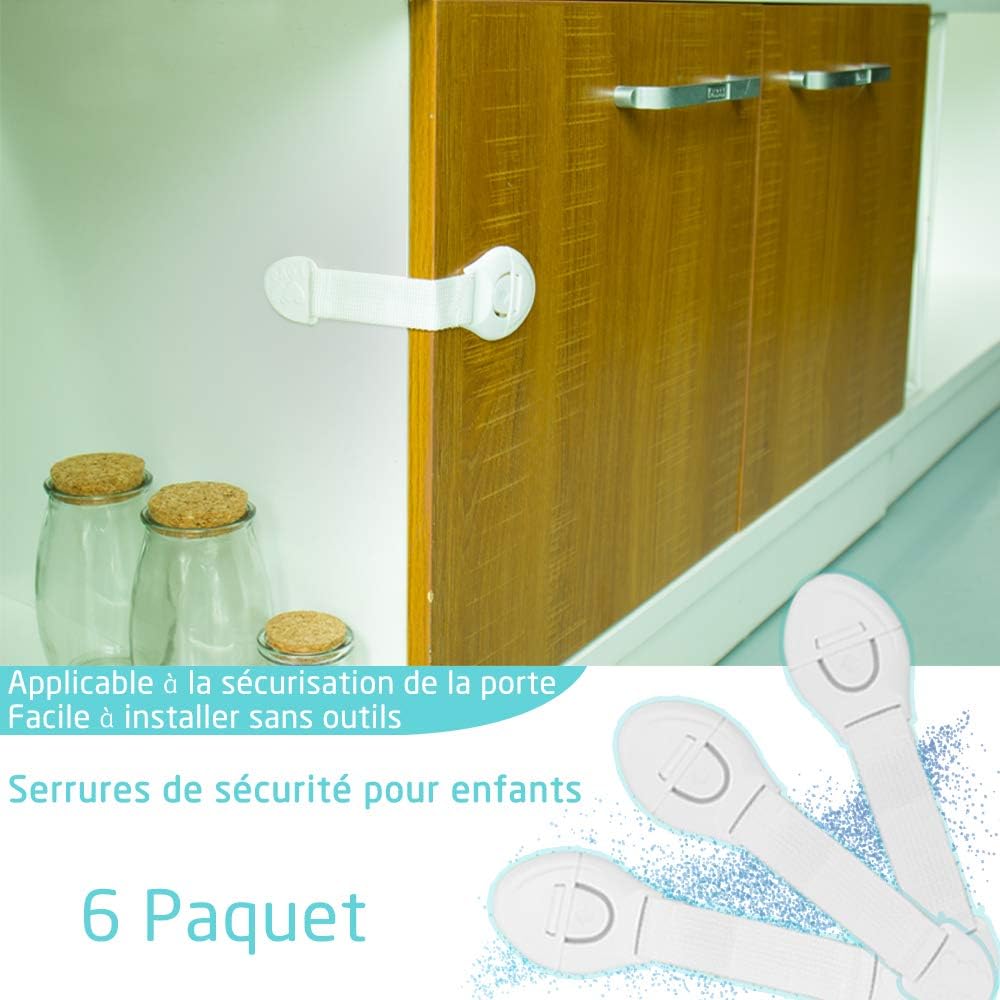 Bloque Placards Et Loquets Bebe Puericulture Caches Prises 12 Protection Coin De Table 6 Securite Placard Enfants 3 Bloque Porte Anti Pinc Splaks 42pcs Kit De Securite Pour Enfants Avec 6 Verrous