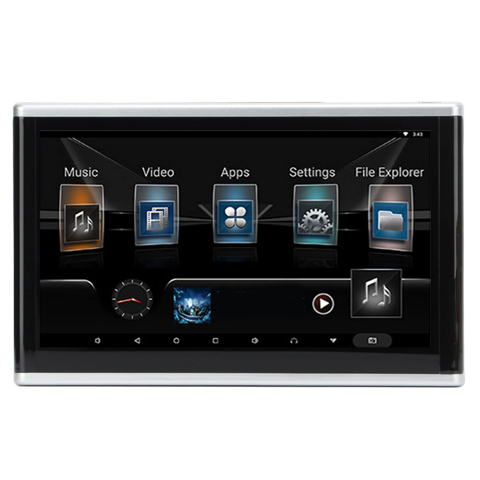 Car Headrest Video Player, 10.1in Touch Screen Car TV Headrest Mount Monitor Tablet, Support 4K, WiFi, Bluetooth, HDMI Input, FM, USB, Music Video Player, Car Back Seat TV