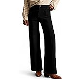 PEIHOT Wide Leg Jeans for Women Trendy High Waisted Straight Leg Stretchy Jeans Seamed Paneling Loose Baggy Denim Pants