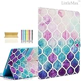 iPad Mini Case - LittleMax(TM) Synthetic Leather Auto Wake/Sleep Stand Case [Card Holder] Flip Folio Wallet Case Cover for iPad Mini 3/2/1 [Free Cleaning Cloth,Stylus Pen]--# Colorful Circles