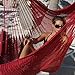 Large Caribbean Hammock Chair - 48 Inch - Polyester - Hanging Chair - red