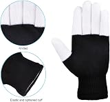 Vicloon LED Rave Gloves Multi Mode Colorful Finger Lighting Half Black view 3