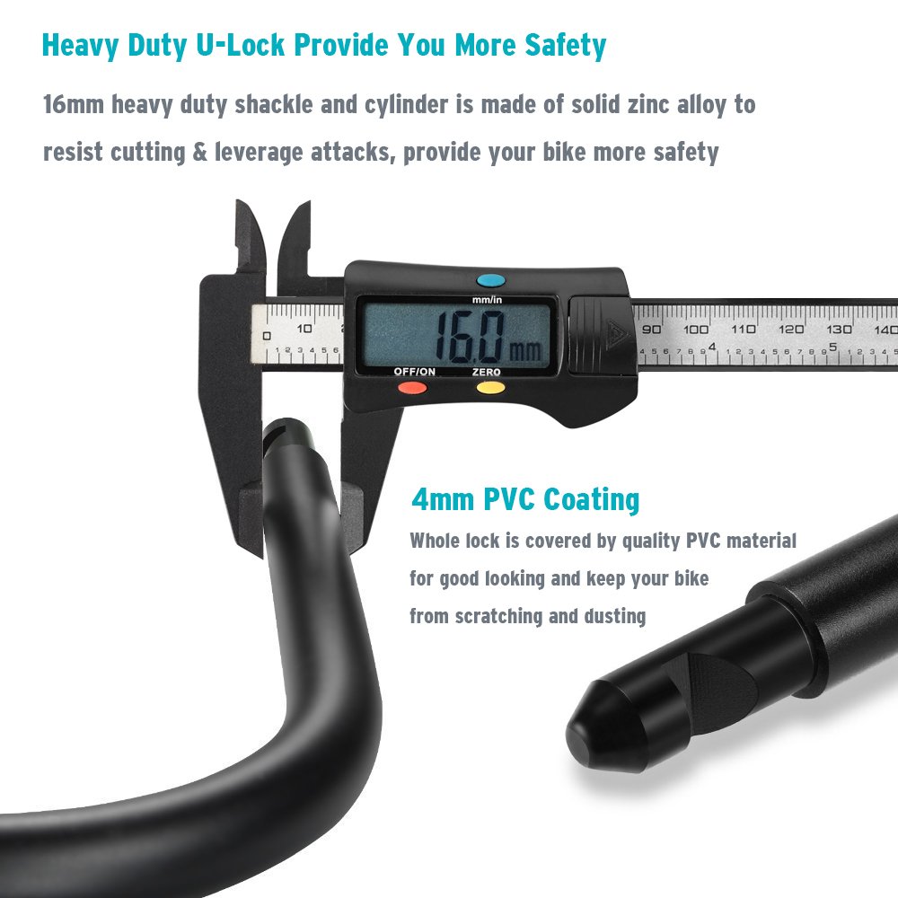 Heavy Duty Combination Bike U Shackle Secure Locks Bike Locks Anti