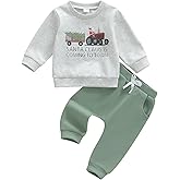 PUHHAPIEY Toddler Baby Boy Christmas Outfit 6 12 18 24 Months 2T 3T 4T Boys Clothes Santa Christmas Tree Sweatshirt Pant Set