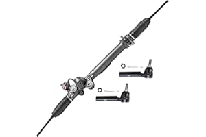 Detroit Axle - Rack and Pinion Kit for Chevy Traverse GMC Acadia Buick Enclave Saturn Outlook, Complete 1 Power Steering Rack and Pinion Assembly [with Sensor], 2 Outer Tie Rods Replacement