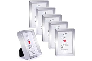 Winlor Small Photo Frames, Baby Photo Frame Mini Size, 2x3 Inch, Set of 6 for Tabletop Decor, Polaroid Frame with Soft Magnet