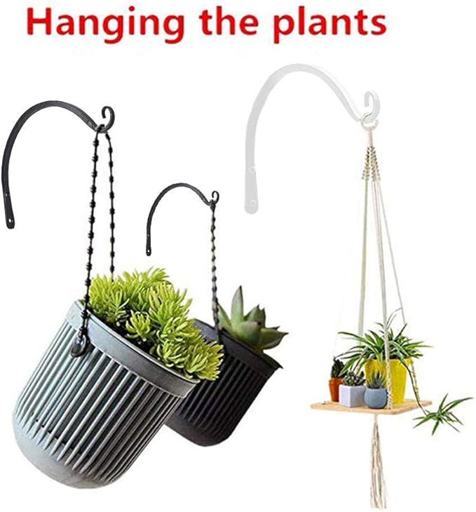 2 Pack Wall Hanging Hooks Hanging Brackets, Metal Wrought Iron Wall