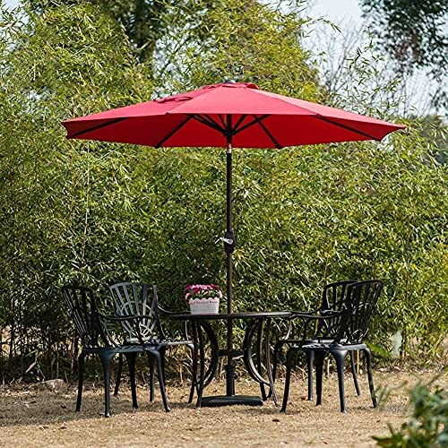 CCLLA Outdoor Garten Sonnenschirme 9Ft Market Umbrella Patio Outdoor Tischschirm mit Belüftung, Yard Umbrella mit Push… – Bild 5