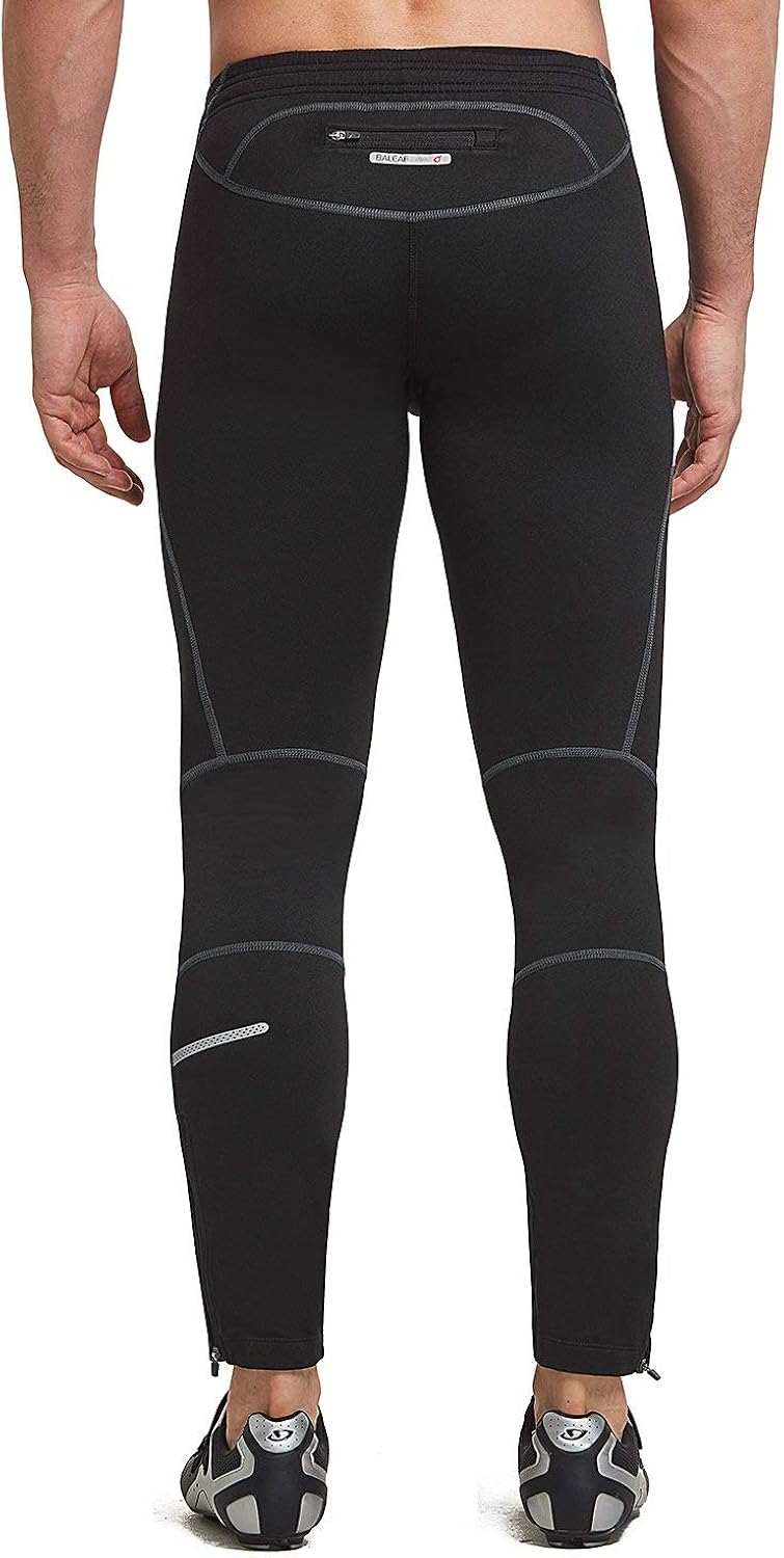 BALEAF Men's Thermal Running Tights Athletic Cycling Pants Fleece Cold Weather Outdoor Bike : Clothing