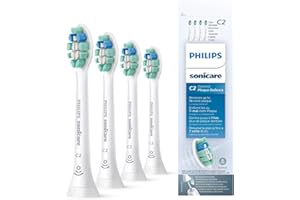Philips Sonicare Original C2 Optimal Plaque Defence (Formerly ProResults Plaque Control) - 4 Pack in White (Model HX9024/10)