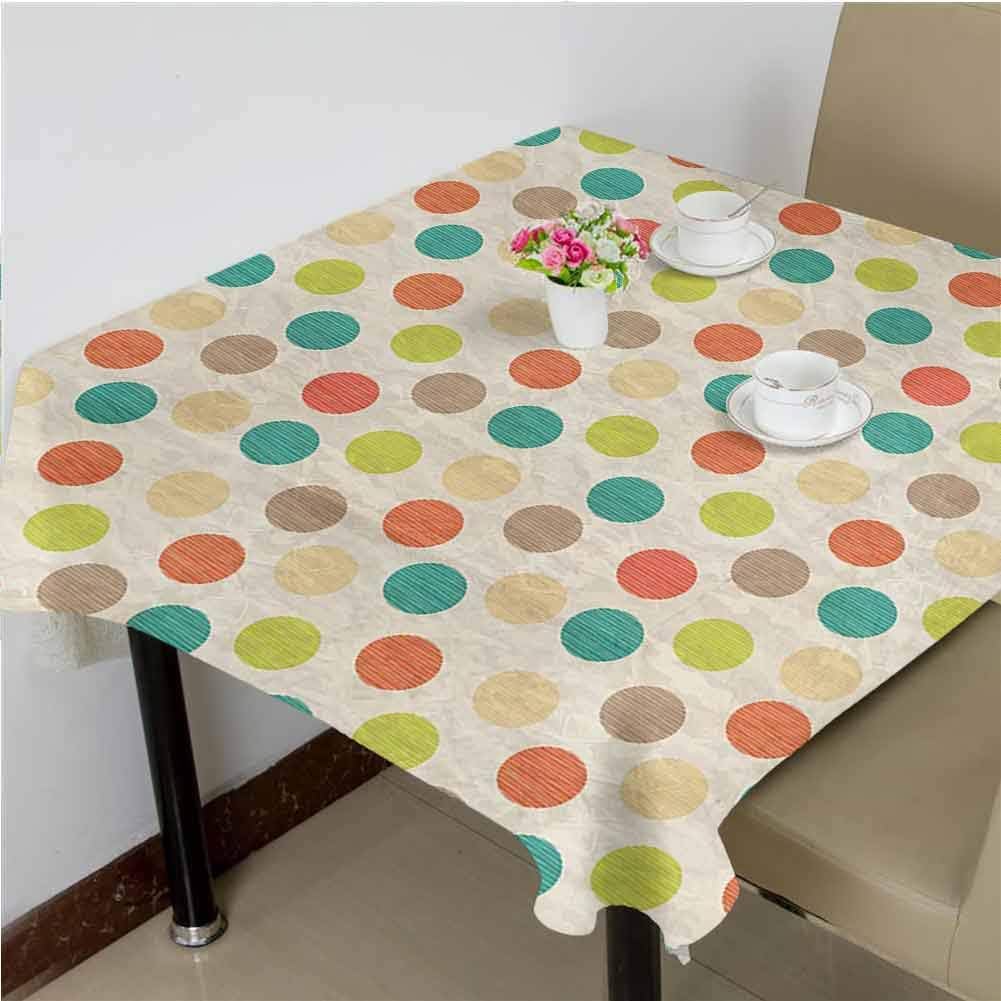 dsdsgog Fabric Tablecloth Colorful Pattern with Striped