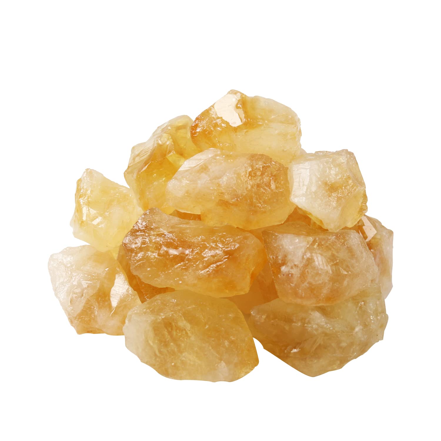 Nvzi Rough Crystals and Healing Stones, Bulk Crystals, Rocks for Tumbling, Raw Quartz Stone Bulk, Amathesis Crystal, Calcite Crystal for Decoration, Wicca, Chakra (460G) (Citrine) — image 1
