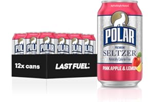Polar Seltzer Water, Pink Apple & Lemon, 12 fl oz cans, 12 pack - By LastFuel.
