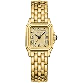 CHEETAH Gold Watches for Women with Small Vintage Bracelet, Rectangular Case Roman Dial