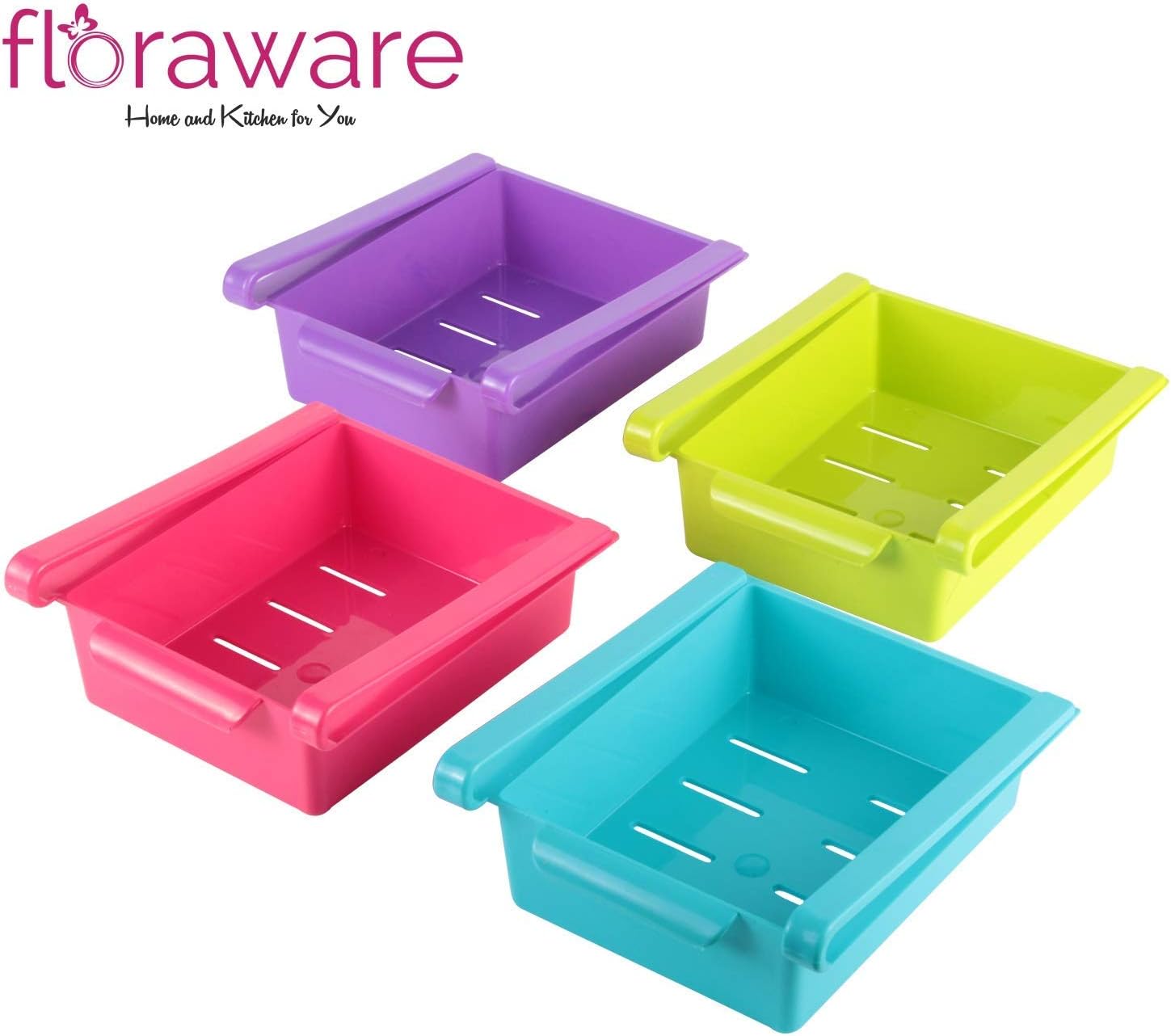 Plastic Refrigerator Storage Rack Set, Multicolour (1)