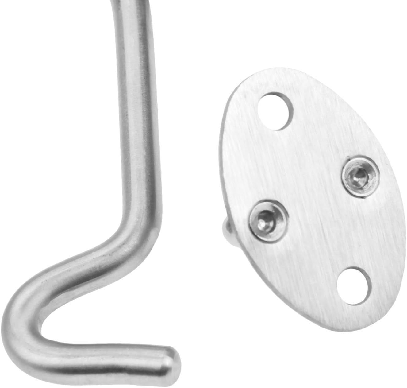 DRELD 10" Cabin Hook Eye Latch for Doors 2Pack Eye Door Latch Window Catch Gate Lock Silent Holder 201 Steel (10") - Image 5