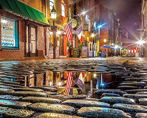 Springbok Puzzles - Wharf Street - 1000 Piece Jigsaw Puzzle - Large 30 Inches by 24 Inches Puzzle - Made in USA - Unique Cut Interlocking Pieces