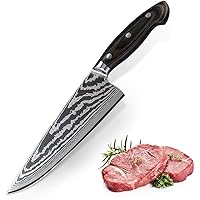 Chef Knife 8 Inch - German Professional Kitchen Knives 50Cr15MoV Steel