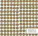 Luxurious Golden Dots Wall Decal 108 Count by lacedecal. Peel & Stick Removable Stickers Safe for Paint. Polka Dot Decor for Any Room Wall, Mirror, & Door. Round 1.5