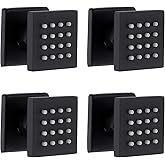 HOMEDEC 2inch Brass Shower Jet Waist Body Spray Massage Showerhead Can Swivel (Matte Black, 4 pack)