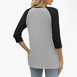 Womens 3/4 Sleeve Tops and Blouses Plus Size