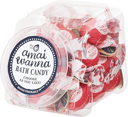 Amazon アマイワナｓｐ バスキャンディーポットセット24粒入り いちごドロップ バスギフト キャンディーの形の入浴料 大人可愛い Amaiwanna アマイワナ 炭酸入浴剤 通販