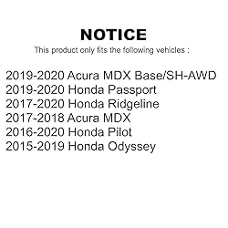 Front Disc Brake Rotors Pair For Honda Pilot