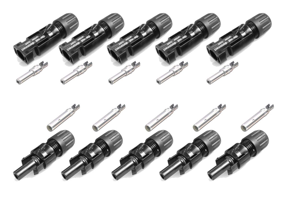 Stäubli 5 Pairs MC4 Male to Female + Male 4-6 mm² Type 4 PV-KBT4/6I 5 Pairs 4 mm² - 6 mm²