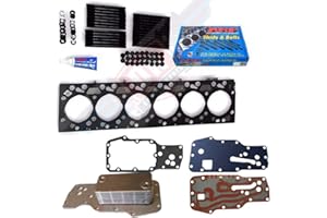 DK ENGINE PARTS MAHLE Head Gasket with ARP Head Stud Kit Oil Cooler For 2007-2017 Dodge 6.7L 6.7 Cummins 2500 3500 (Head Gasket Studs Oil Cooler)