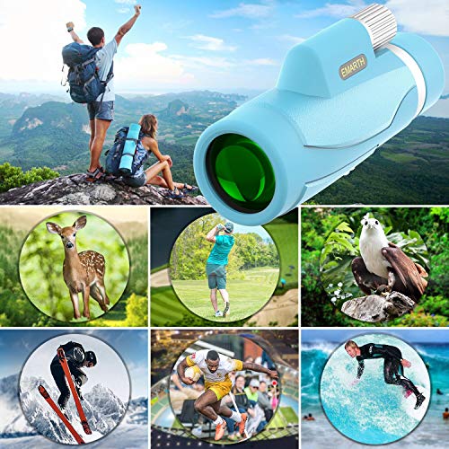 Emarth Hawkeye Monocular 8x42 High Power Bak4 FMC Compact Telescope for Hunting Boating Wildlife Blue