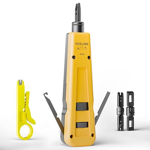 VCELINK Punch Down Impact Tool with 110 and 66 Blades, Network Wire ...