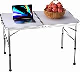 Lucn 3ft Folding Camping Table 2-Height Portable Picnic Table 90x60cm view 6