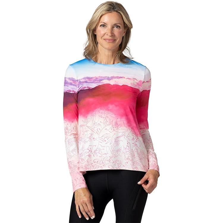 Women's Long Sleeve Cycling Jersey - UPF 50+ Pro Team Bike Shirt With Back Pockets, Size XL