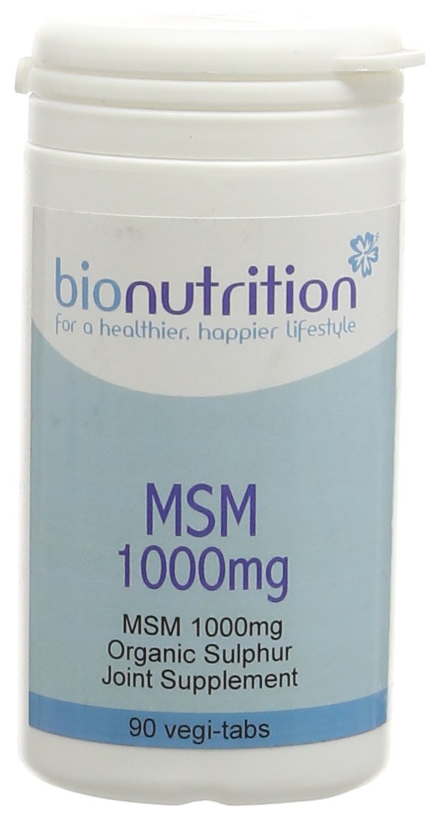 Bio Nutrition MSM 1000mg - Joint & Bone Health Supplement - 90 vegi-tabs