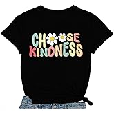 COMIZI Be Kind Shirt Women Choose Kindness Tshirt Cute Kindness Teacher Tee Tops