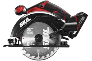 SKIL 20V 6-1/2 Inch Cordless Circular Saw Includes 2.0Ah PWR CORE 20 Lithium Battery and Charger - CR540602