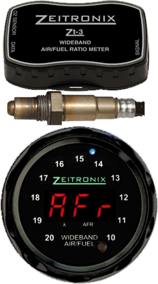 Zeitronix ZT-3 ZR-1 Red/Black Bezel AFR Data Logger & Lambda Wideband Gauge Display Bundle