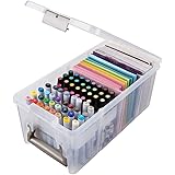 ArtBin Marker Storage Satchel with 1-Marker Tray and 2 Dividers; Clear Storage Container,6923AB